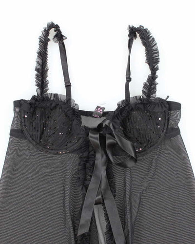 Vintage Y2k 00a La Senza Mesh Tie-Front Cami - XS