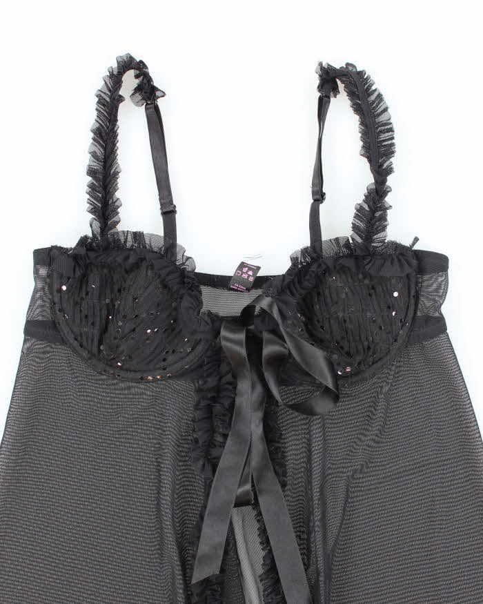 Vintage Y2k 00a La Senza Mesh Tie-Front Cami - XS