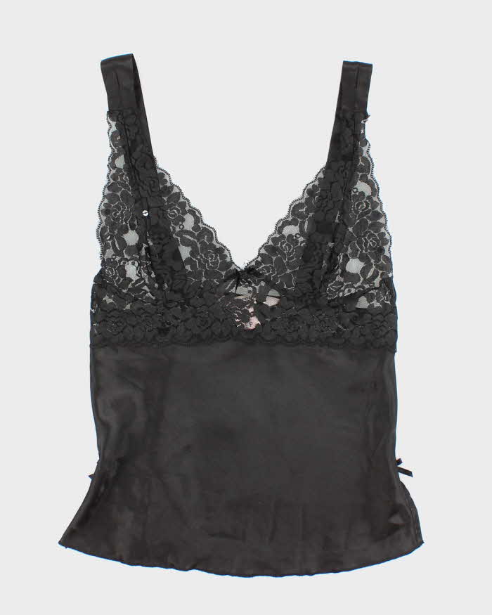 Vintage 90s La Vie En Rose Lace Satin Cami - S