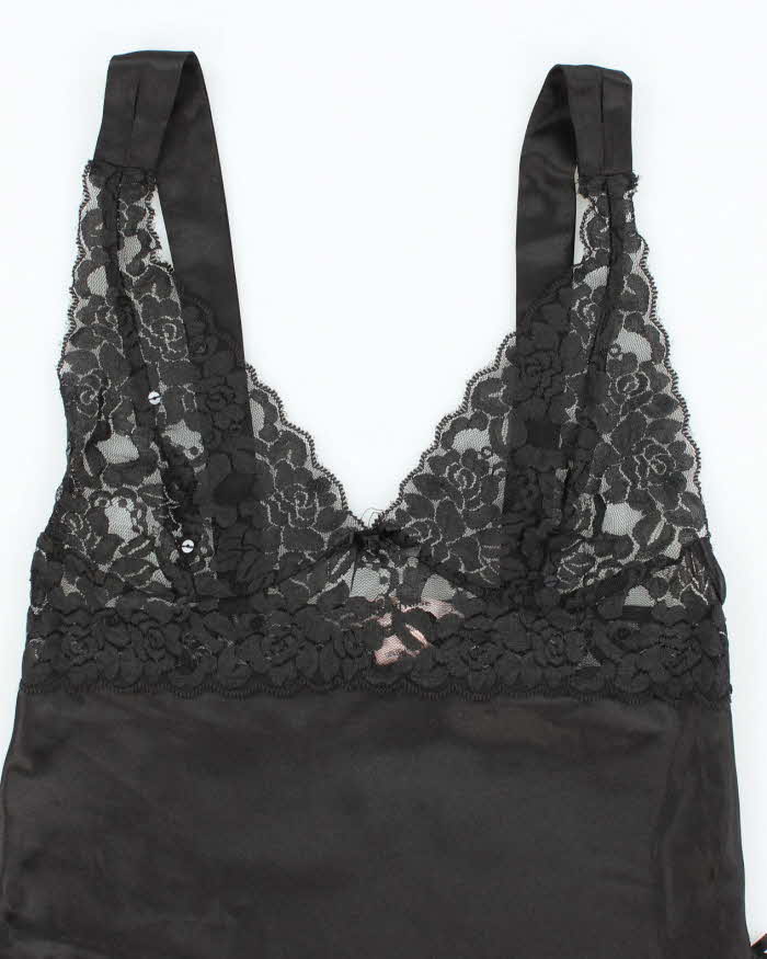 Vintage 90s La Vie En Rose Lace Satin Cami - S