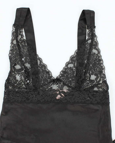 Vintage 90s La Vie En Rose Lace Satin Cami - S