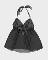 Vintage La Senza Mesh Halter Neck - M