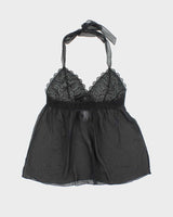 Vintage La Senza Mesh Halter Neck - M