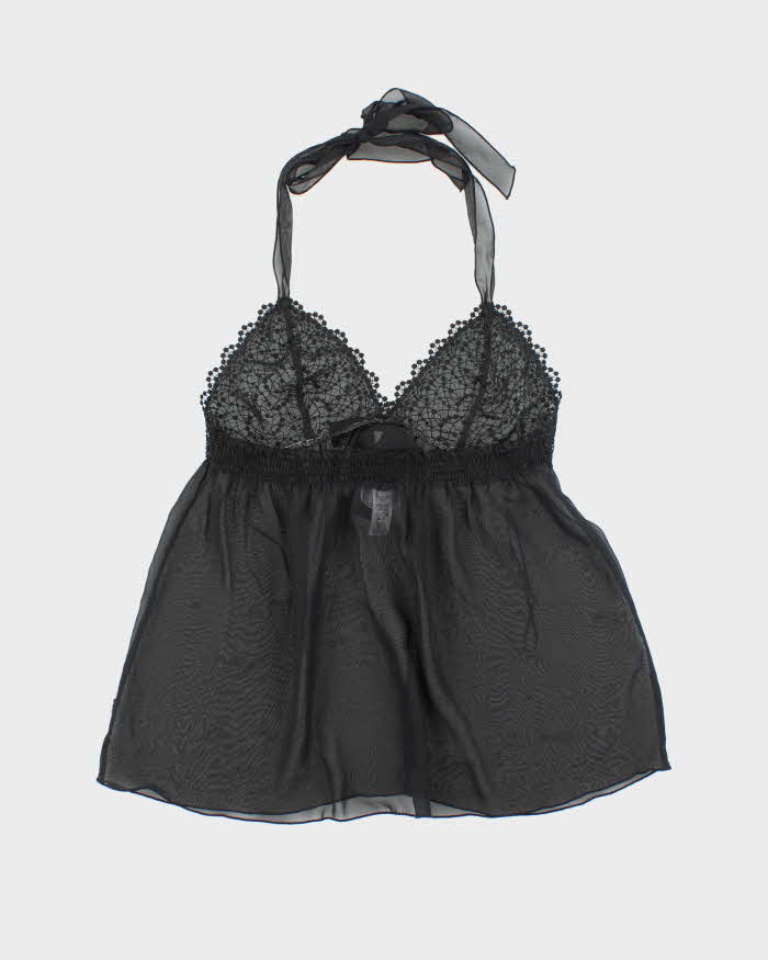 Vintage La Senza Mesh Halter Neck - M