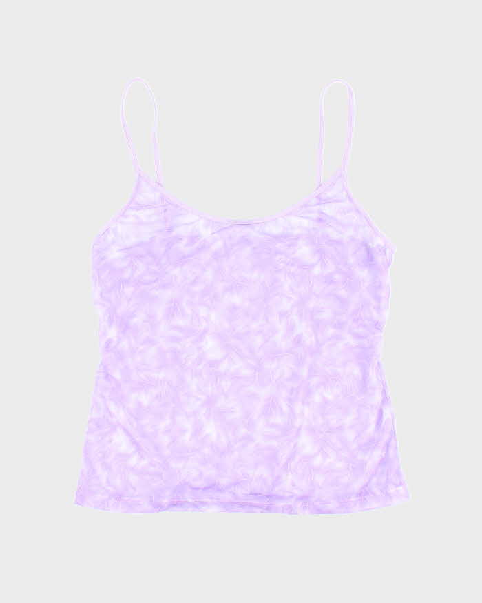 Vintage Y2k 00s Platinum Lingerie Mesh Cami - S