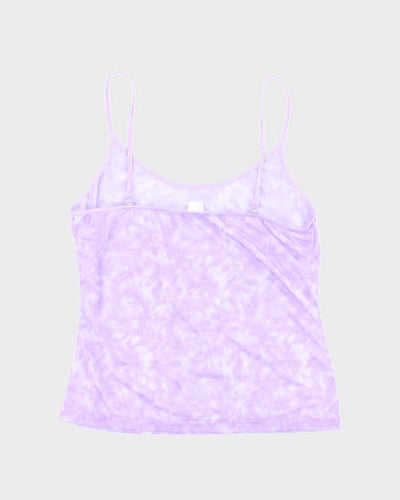 Vintage Y2k 00s Platinum Lingerie Mesh Cami - S