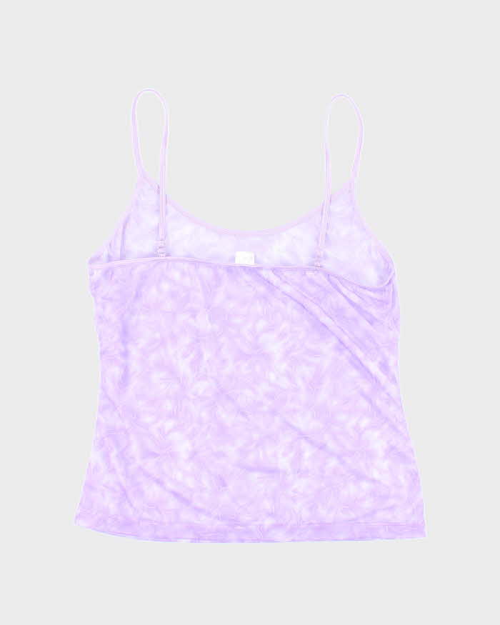Vintage Y2k 00s Platinum Lingerie Mesh Cami - S