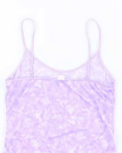 Vintage Y2k 00s Platinum Lingerie Mesh Cami - S