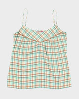 Vintage Penguin Silk Checked Cami - S