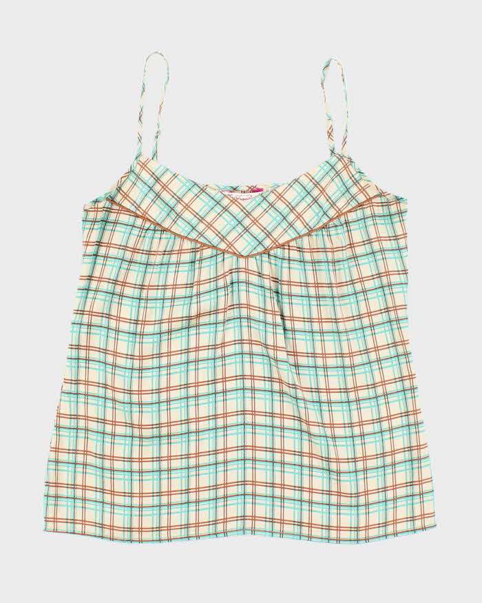 Vintage Penguin Silk Checked Cami - S