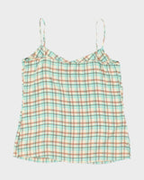 Vintage Penguin Silk Checked Cami - S