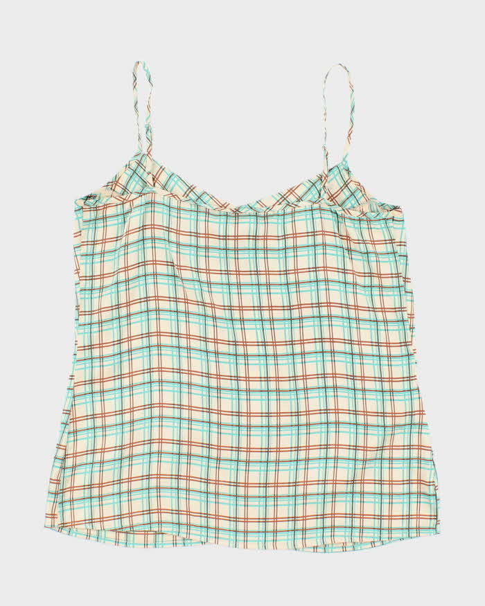 Vintage Penguin Silk Checked Cami - S