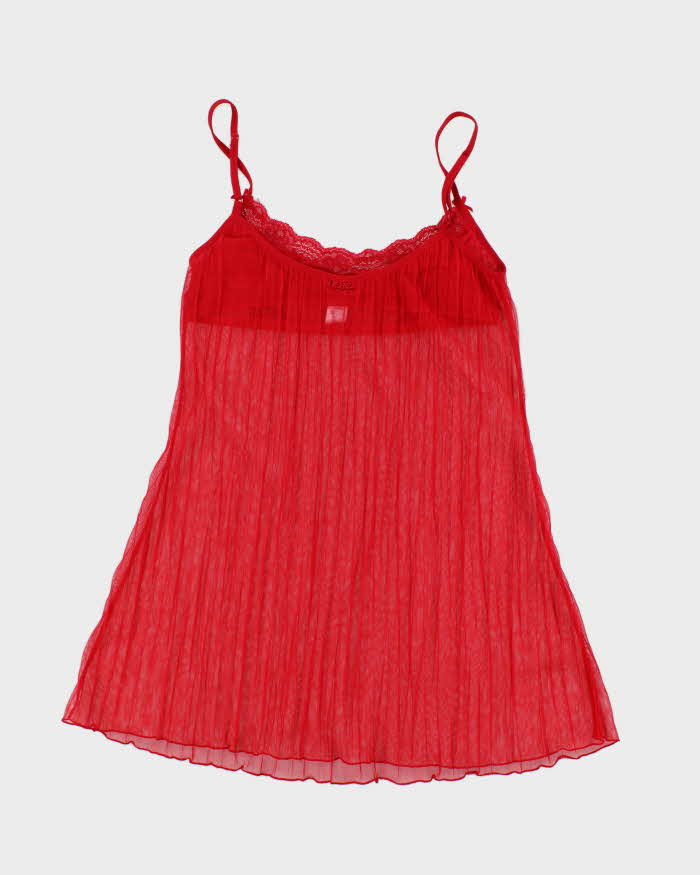 Vintage Y2k 00s La Senza Mesh Pleated Cami - XS
