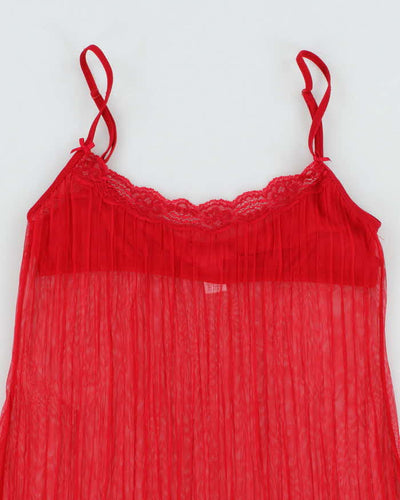 Vintage Y2k 00s La Senza Mesh Pleated Cami - XS