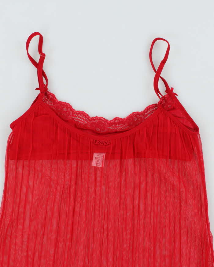 Vintage Y2k 00s La Senza Mesh Pleated Cami - XS