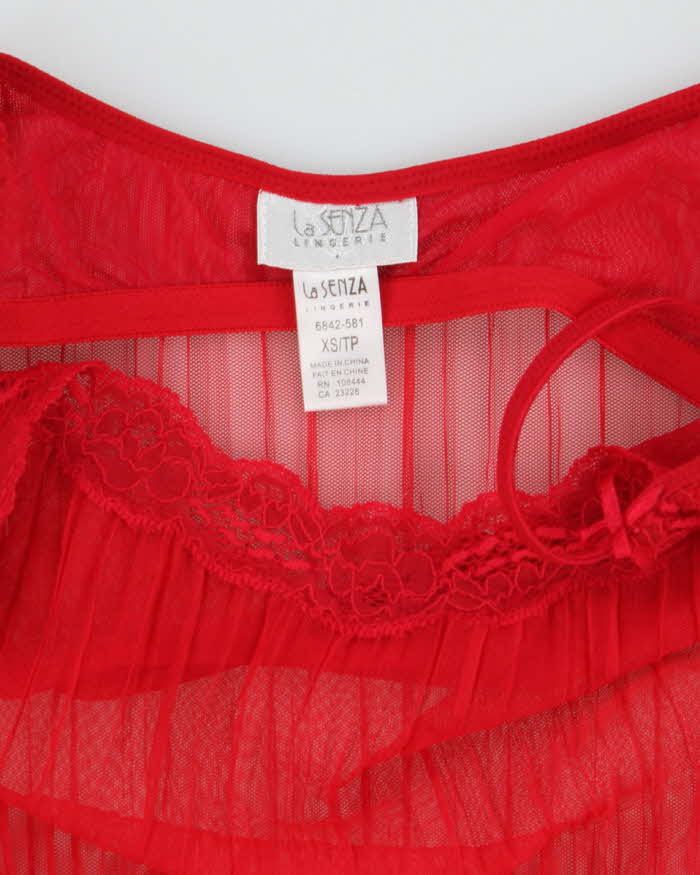 Vintage Y2k 00s La Senza Mesh Pleated Cami - XS