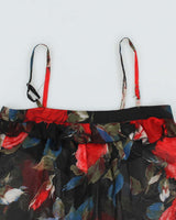 Vintage 90s Costa Blanca Mesh Button-Up Floral Cami - S