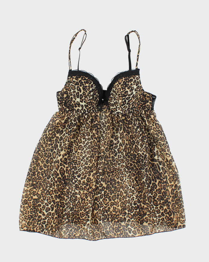 Vintage Y2k 00s Marilyn Monroe Leopard Print Top - M
