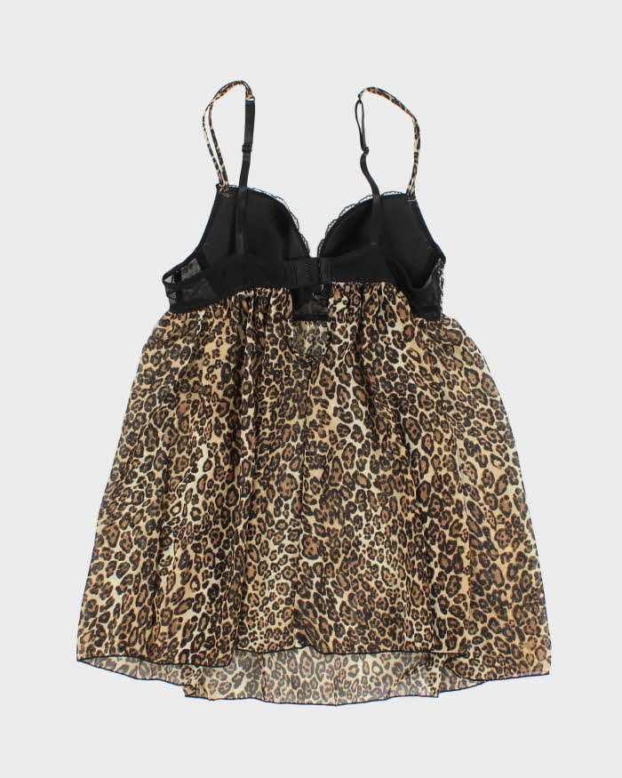 Vintage Y2k 00s Marilyn Monroe Leopard Print Top - M