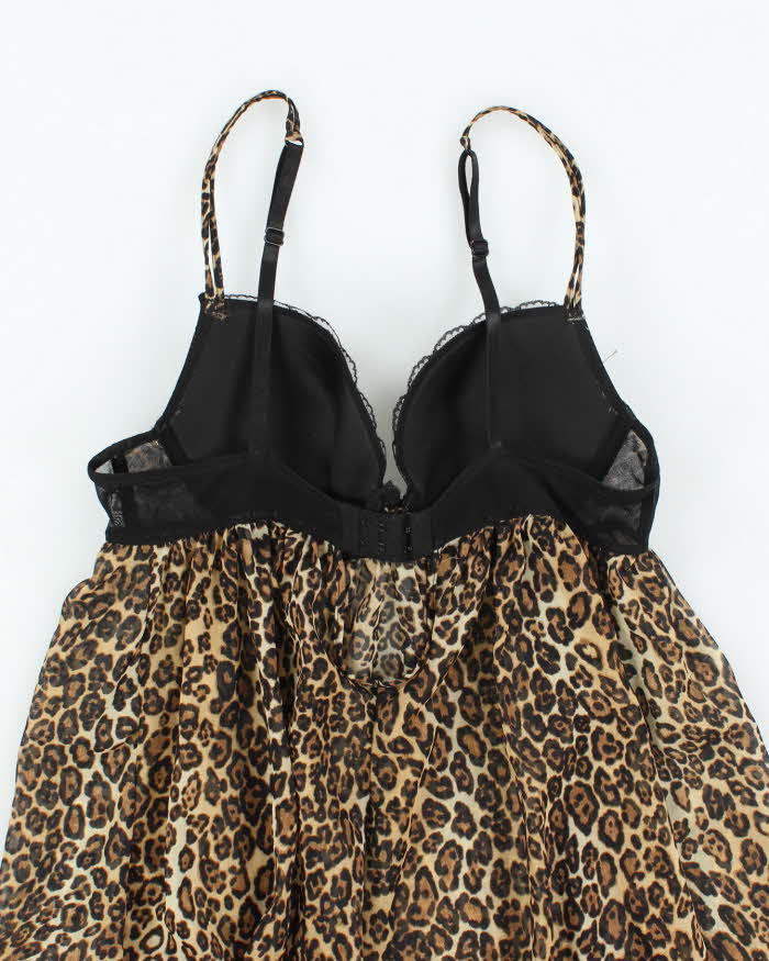 Vintage Y2k 00s Marilyn Monroe Leopard Print Top - M