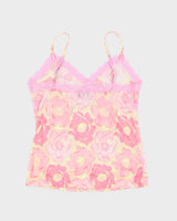 Vintage Y2k 00s La Senza Floral Mesh Cami - S