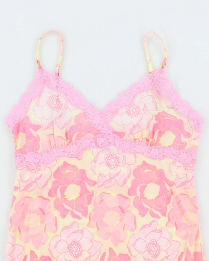 Vintage Y2k 00s La Senza Floral Mesh Cami - S