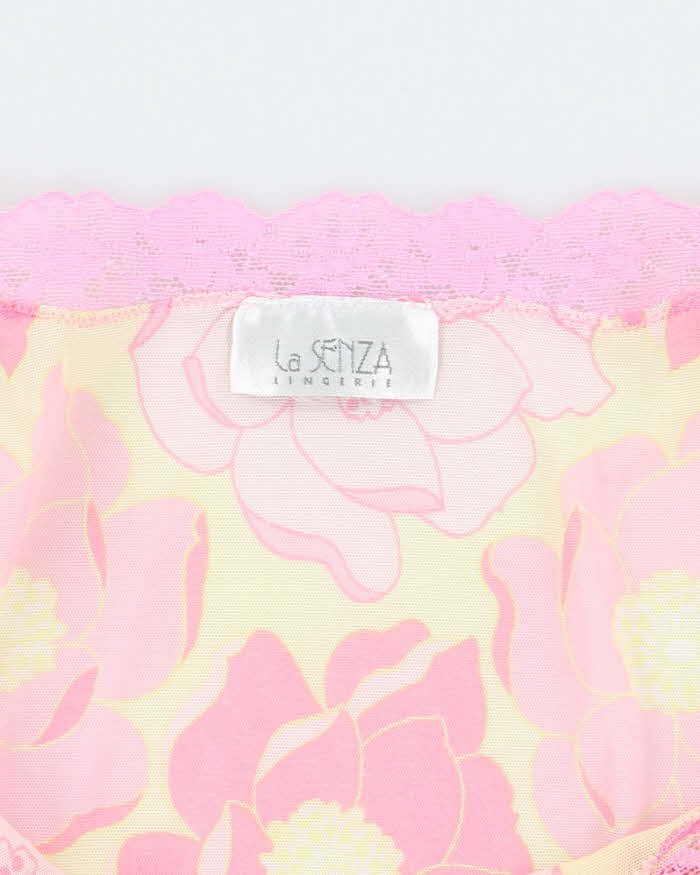 Vintage Y2k 00s La Senza Floral Mesh Cami - S