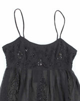 Vintage 90s 00s Seduction Beaded Mesh Cami - S