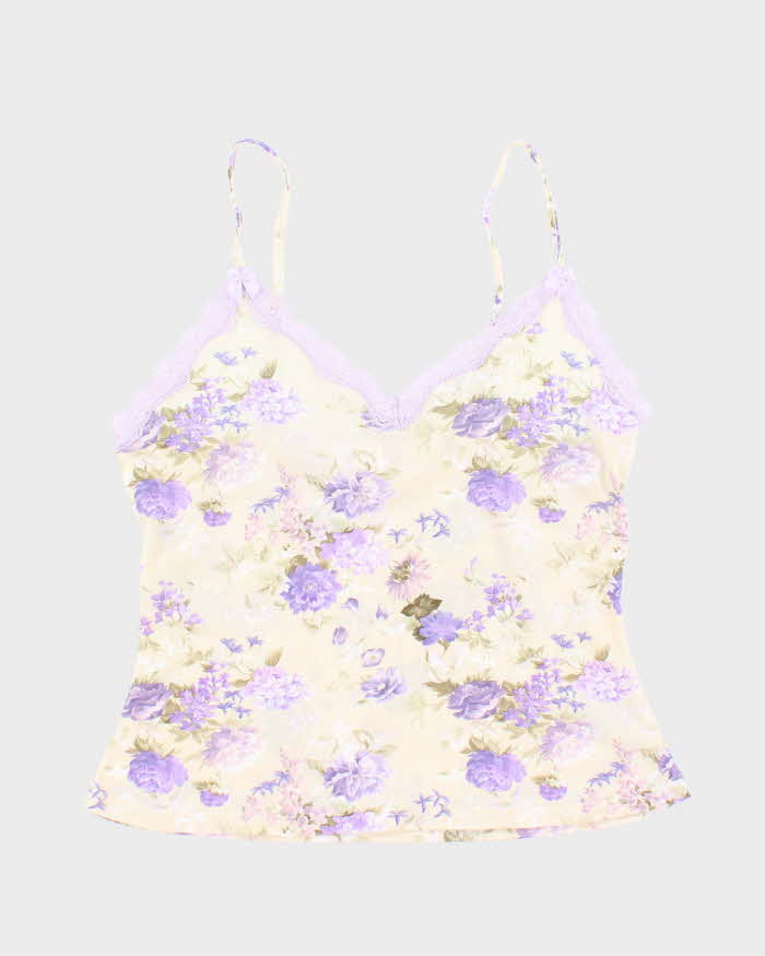 Vintage Y2k 00s Hanna Floral Mesh Cami - S