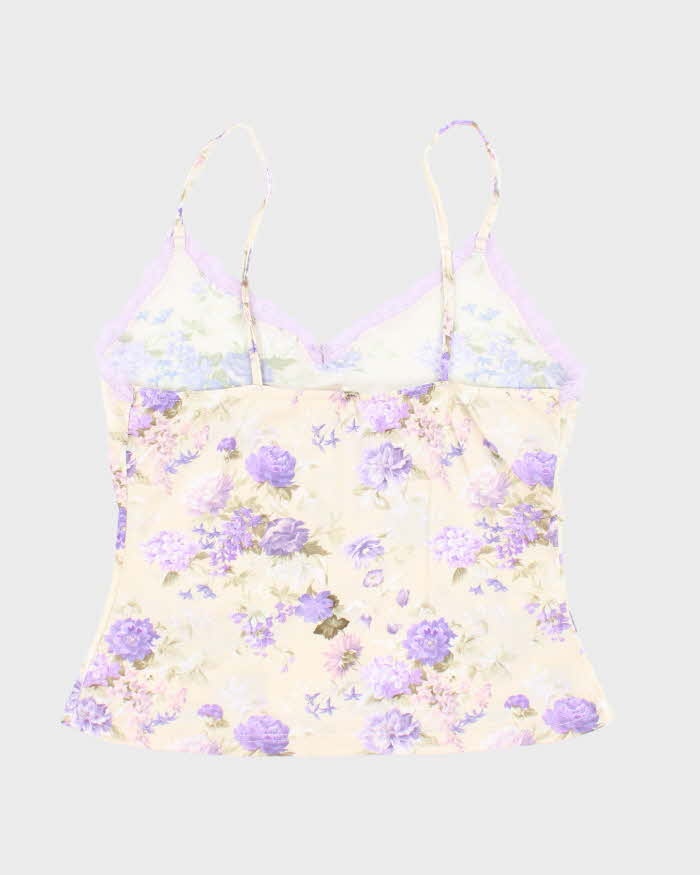 Vintage Y2k 00s Hanna Floral Mesh Cami - S