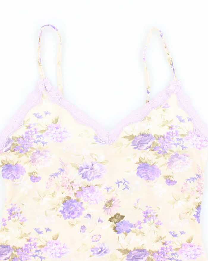 Vintage Y2k 00s Hanna Floral Mesh Cami - S