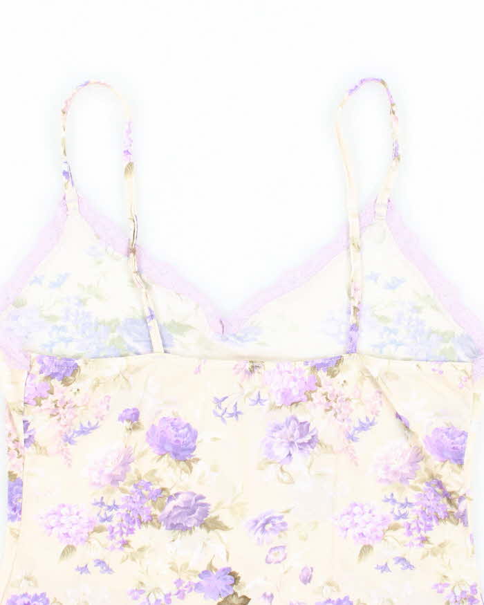 Vintage Y2k 00s Hanna Floral Mesh Cami - S