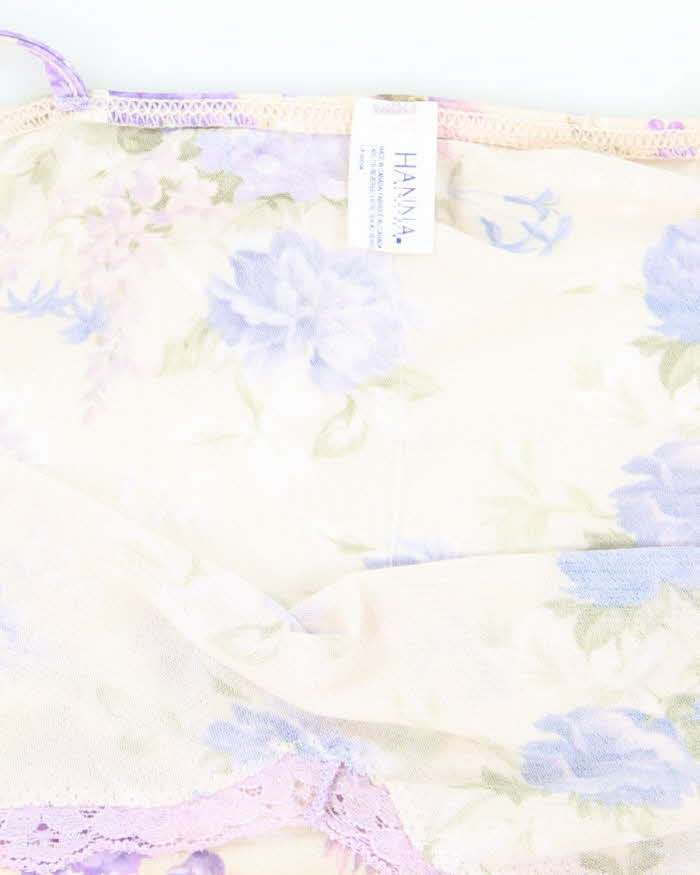 Vintage Y2k 00s Hanna Floral Mesh Cami - S