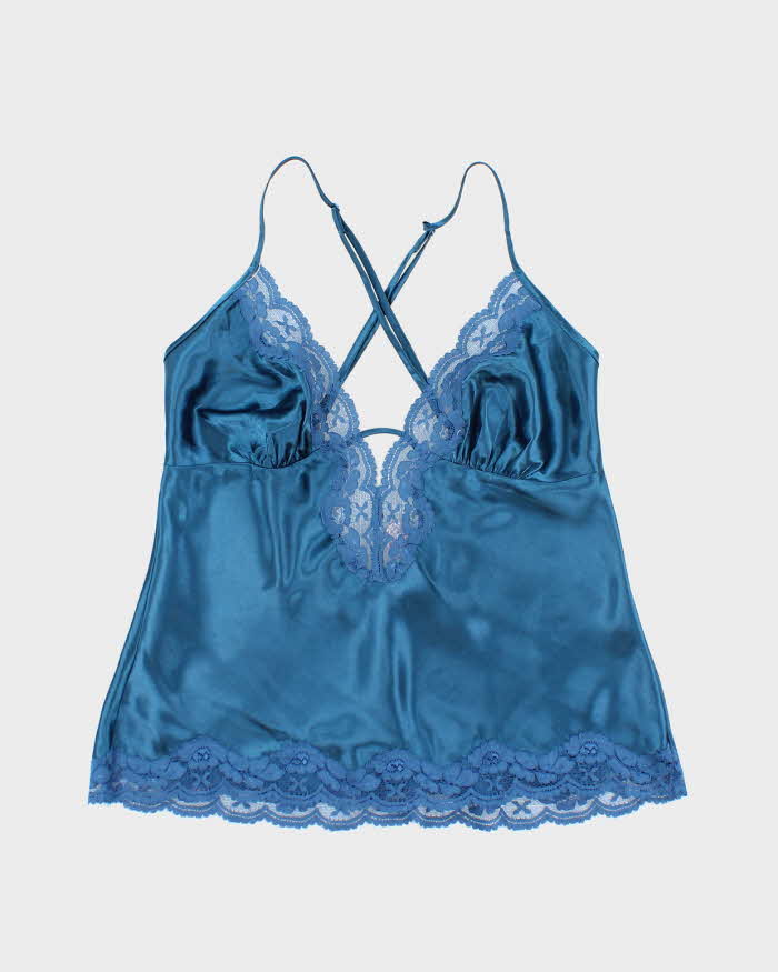 Vintage Y2k 00s La Vie En Rose Satin Cami - S