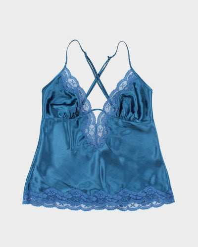 Vintage Y2k 00s La Vie En Rose Satin Cami - S