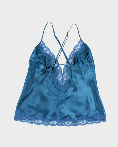 Vintage Y2k 00s La Vie En Rose Satin Cami - S