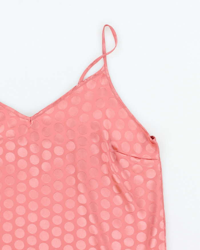 Vintage Y2k 00s Marilyn Monroe Polka Dot Satin Cami - XL