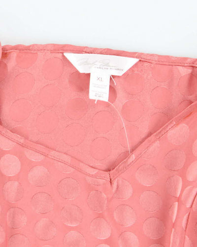 Vintage Y2k 00s Marilyn Monroe Polka Dot Satin Cami - XL
