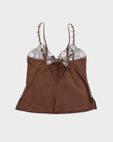 Vintage 90s Brown Satin Cami - M