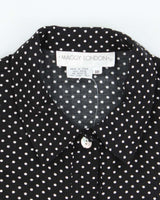 Vintage 90s  Maggie London Polka Dot Cropped Blouse - M