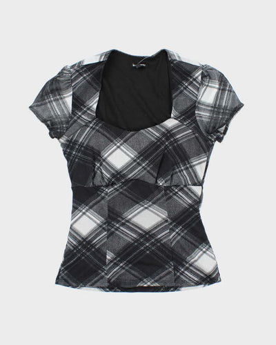 Vintage Y2k 00s Le Chateau Checked Blouse - M