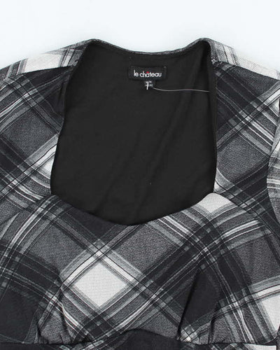Vintage Y2k 00s Le Chateau Checked Blouse - M