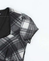 Vintage Y2k 00s Le Chateau Checked Blouse - M