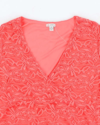 Vintage Y2k 00s Guess Lace Blouse - L