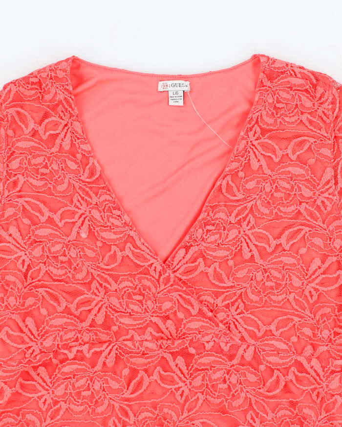 Vintage Y2k 00s Guess Lace Blouse - L