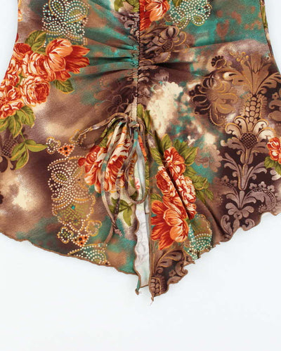 Vintage Y2k 00s Clientele Ruched Blouse - S