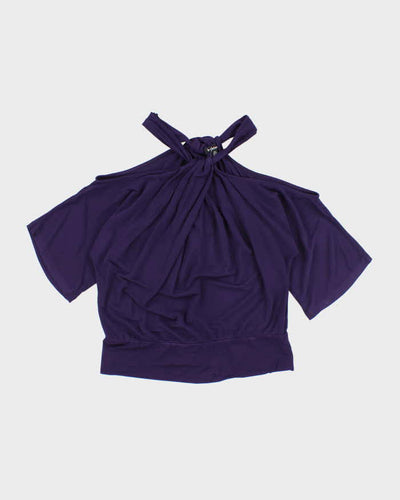 Vintage Y2k 00s Le Chateau Cut-out Shoulder Blouse - S