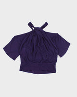 Vintage Y2k 00s Le Chateau Cut-out Shoulder Blouse - S