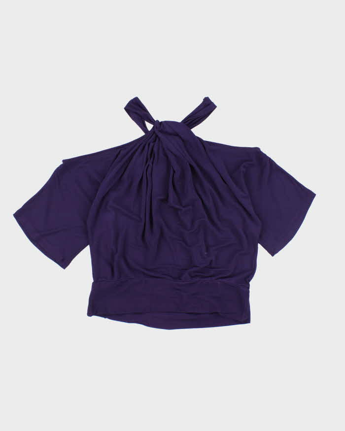 Vintage Y2k 00s Le Chateau Cut-out Shoulder Blouse - S