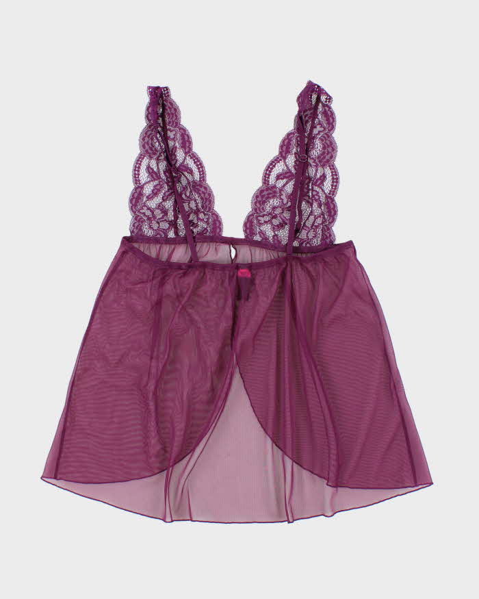 Vintage Y2k 00s La Senza Purple Mesh Cami - S